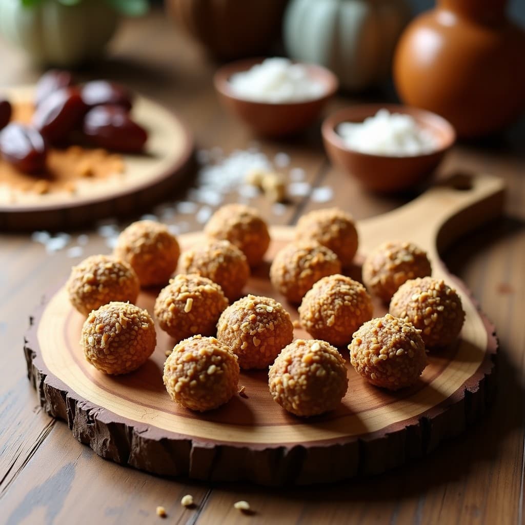 Energy Balls de Dátiles y Nueces con Especias de Pumpkin Spice: Snack Saludable