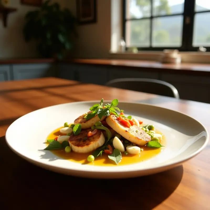 Brisas del Bosque: Ensalada Alemana con Hongos Selváticos y Vinagreta de Mostaza y Miel