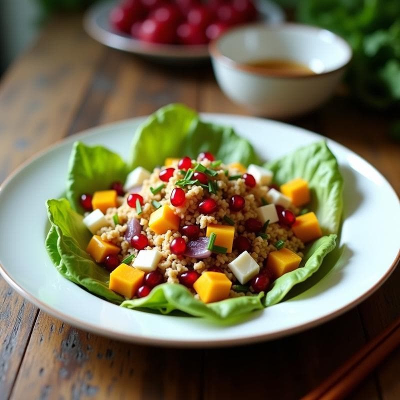 Ensalada de Mangostán, Granada y Queso de Cabra: Receta Tailandesa Dulce-Salada