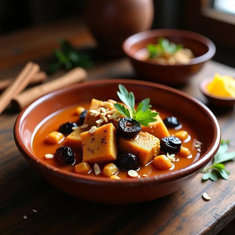 Estofado de Seitan con Ciruelas y Canela: Receta Vegana Inspirada en la Cocina Marroquí