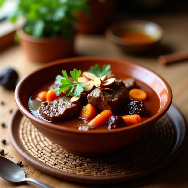 Estofado de Ternera con Ciruelas y Canela: Receta Marocí en Olla Lenta y Aromática