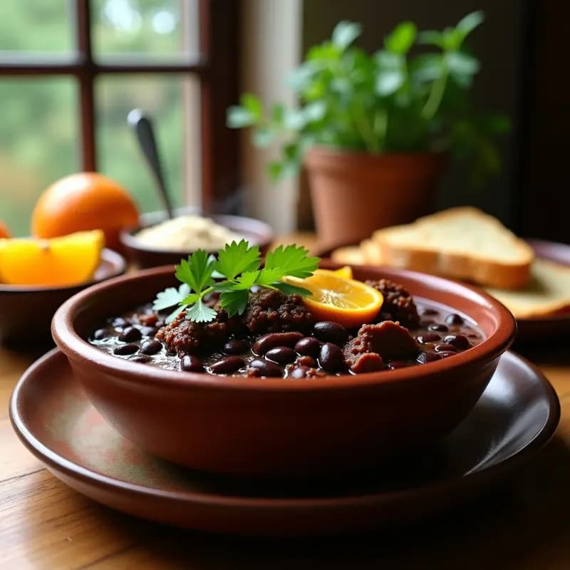 Feijoada Brasileira con Carne de Res y Frijoles Negros: Guiso Reconfortante en 2 Horas