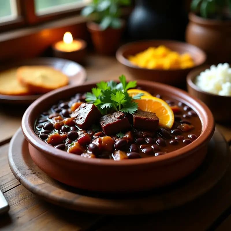 Feijoada Brasileira con Costilla y Frijoles Negro: Receta Festiva en Olla Rápida