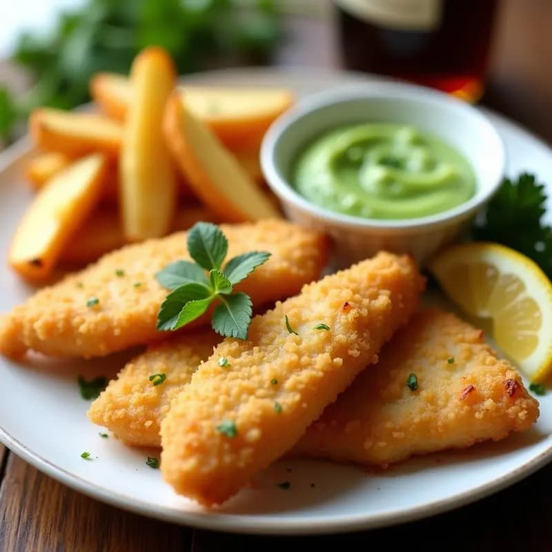 Fish and Chips de Merluza con Puré de Guisantes: Receta Británica Clásica en Airfryer