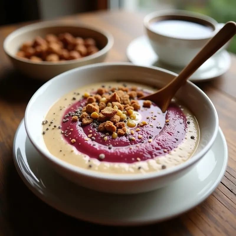 Gachas de Mijo y Leche de Avellana con Compota de Higo Chumbo: Desayuno Sin Lactosa
