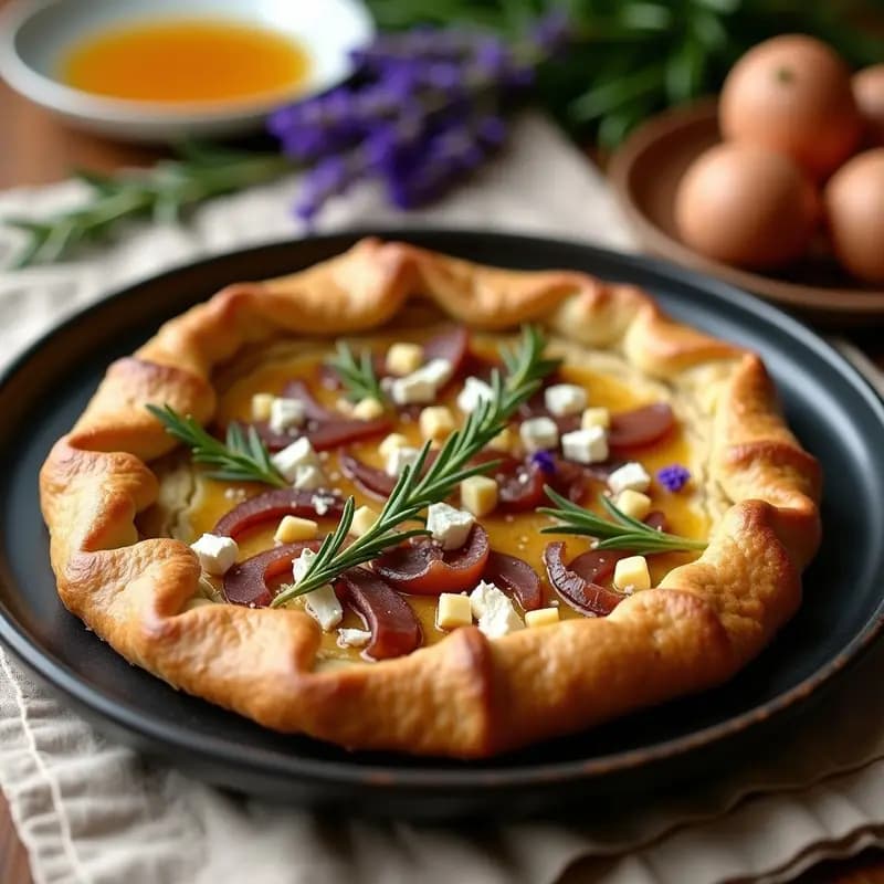 Galette de Trigo Sarraceno con Queso de Cabra yebra y Miel de Lavanda: Receta Francesa Gourmet