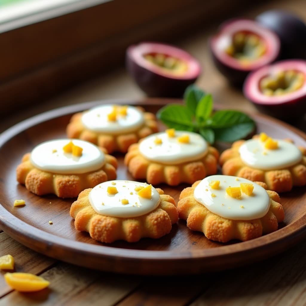 Galletas de Harina de Almendra y Maracuya con Glaseado de Yogur Griego: Postre Keto