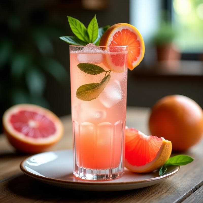 Gin Tonic de Pomelo Rosa y Albahaca: Bebida Refrescante Sin Alcohol