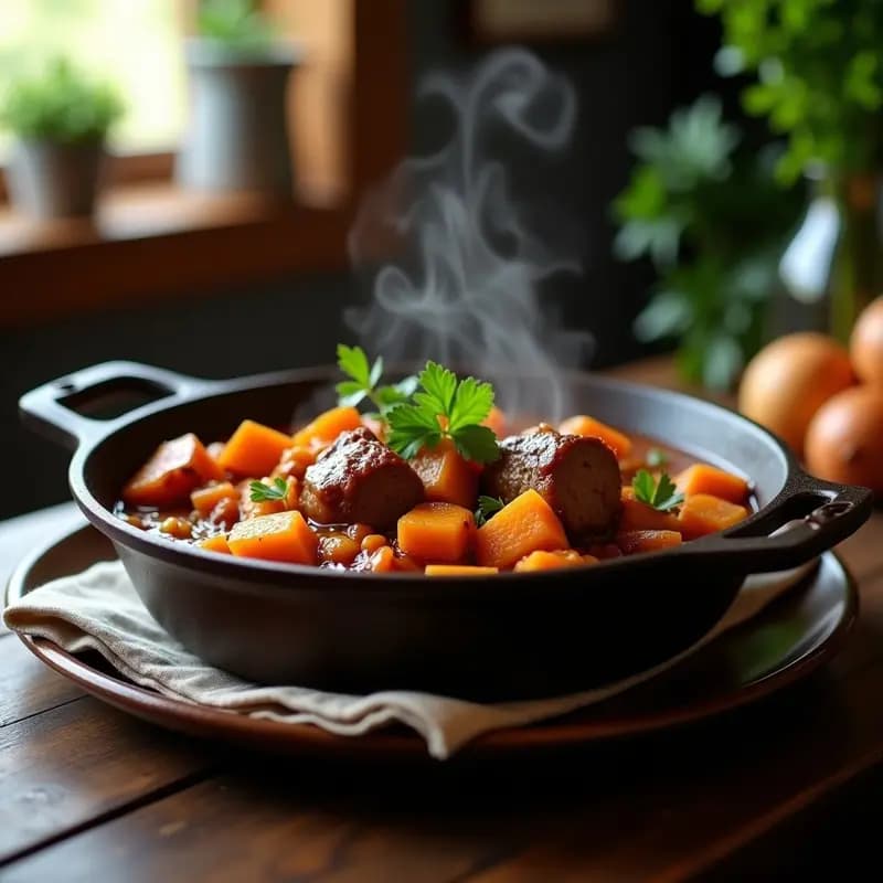 Goulash de Cordero y Batata: Receta Húngara Revenida con Toque Dulce