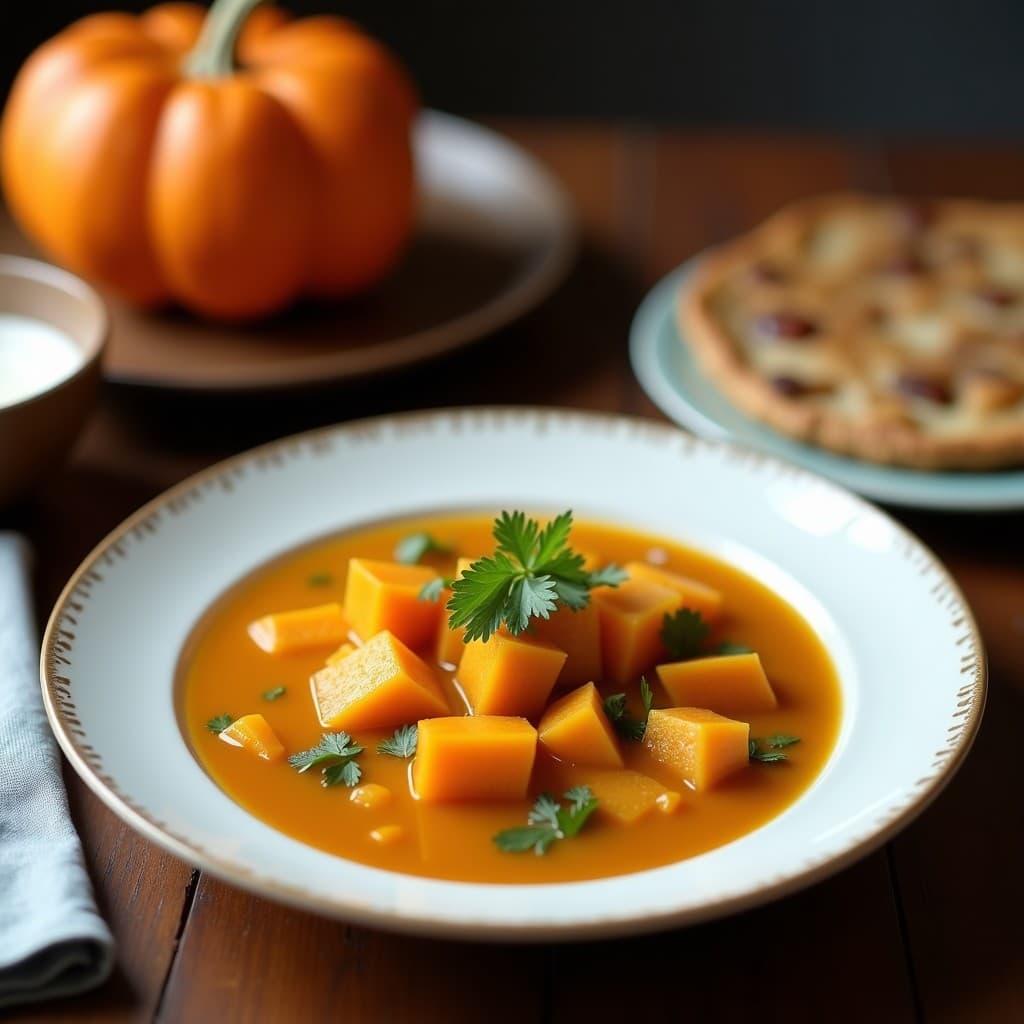 Guiso de Calabaza Butternut y Coco con Jengibre: Receta Tailandesa Vegana en Olla Exprés