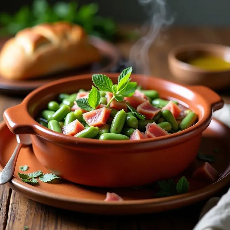 Habas con Jamón: Receta Andaluza de Primavera con Hierbabuena y Ajo