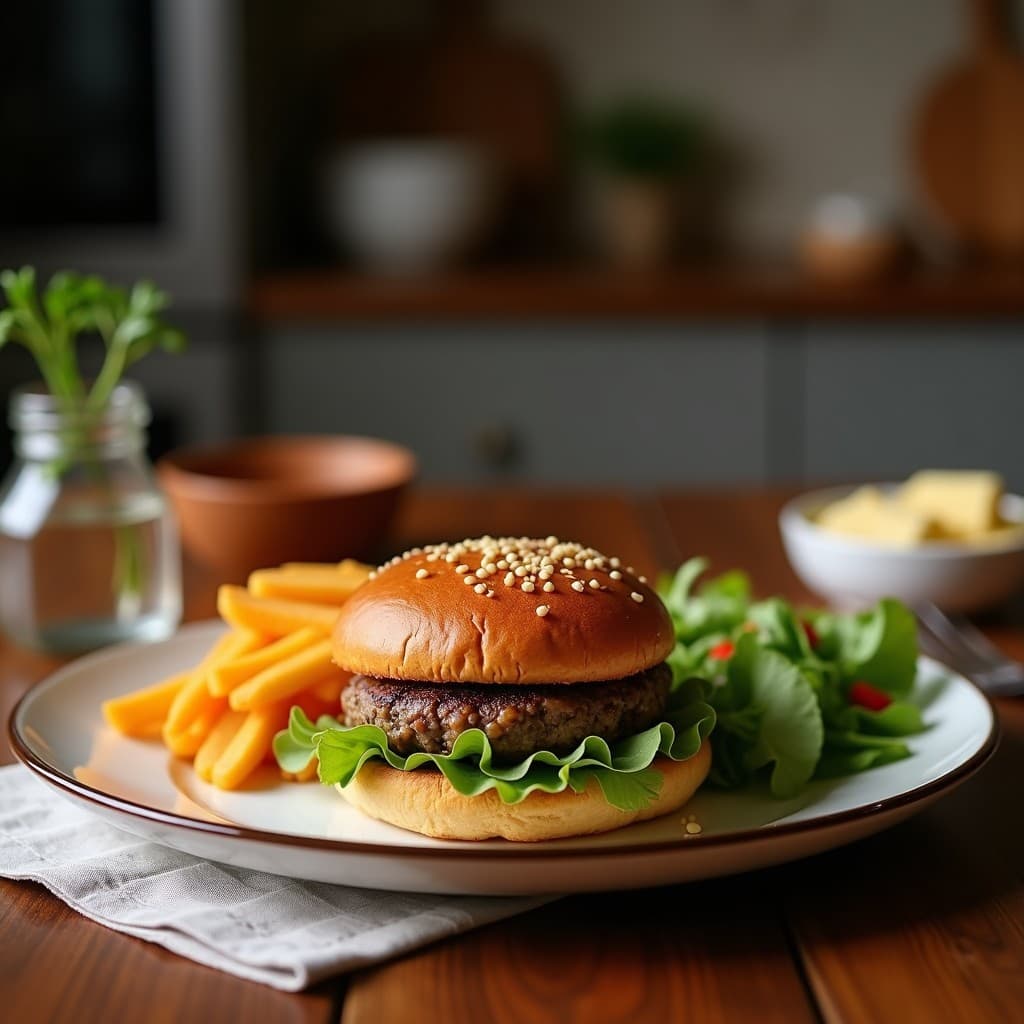 Hamburguesas de Hongos Portobello y Linaza: Receta Vegana Alta en Fibra en Airfryer