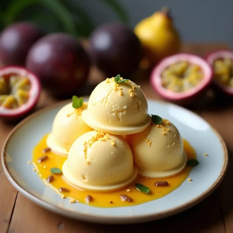 Helado de Agua de Coco y Maracuyá: Postre Brasilero Sin Azúcar y Sin Lácteos
