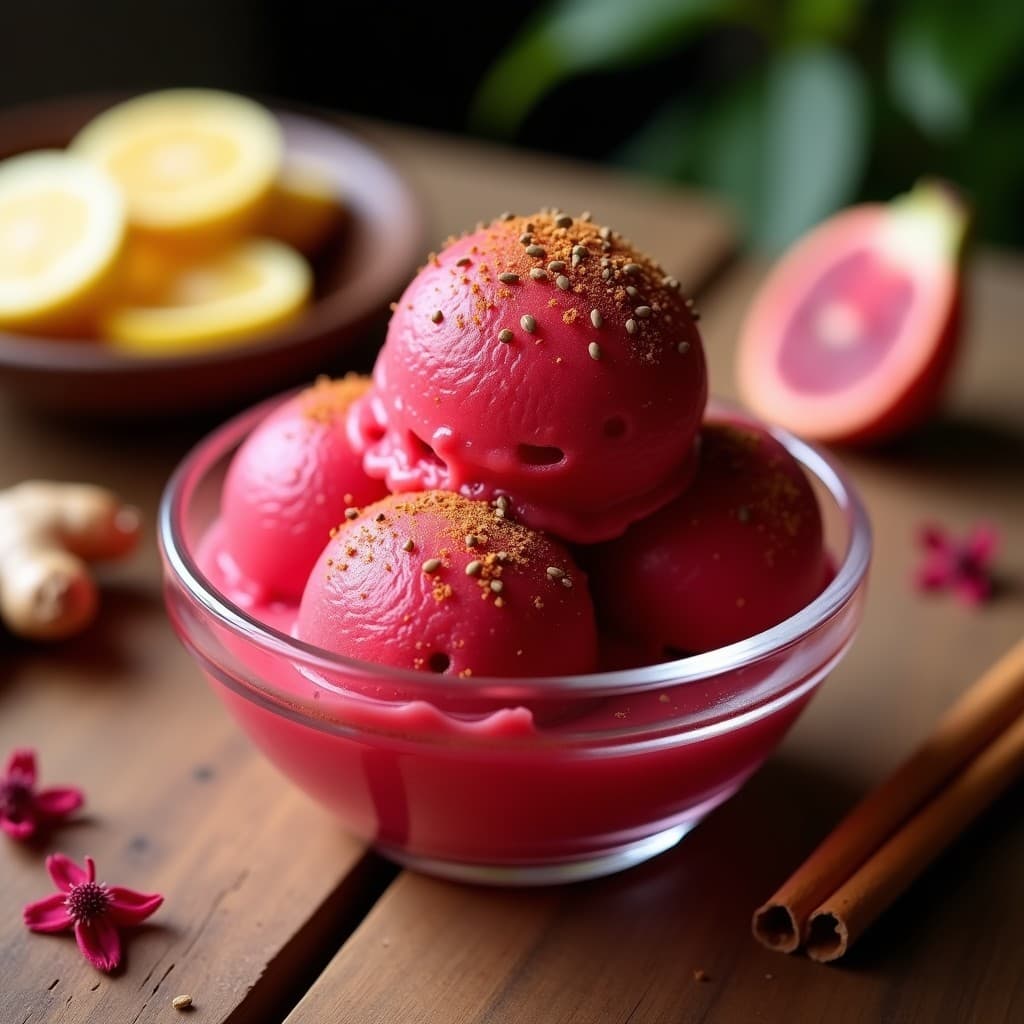 Helado de Agua de Jamaica y Jengibre: Postre Mexicano Desintoxicante Sin Lácteos