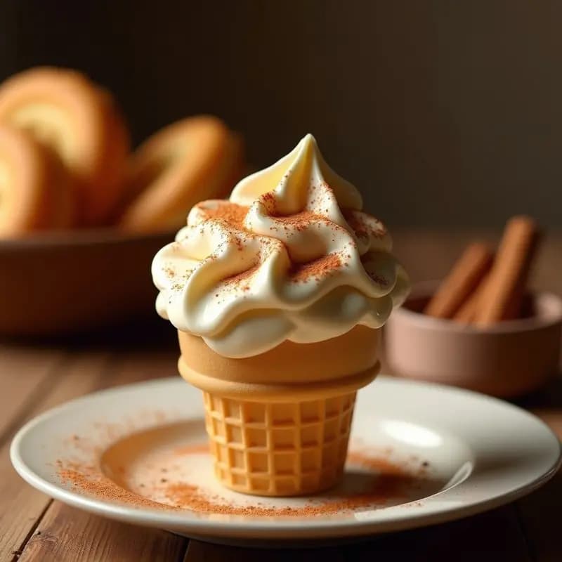 Helado de Pan con Leche, Canela y Trozos de Churros: El Postre que Te Transporta a la Infancia