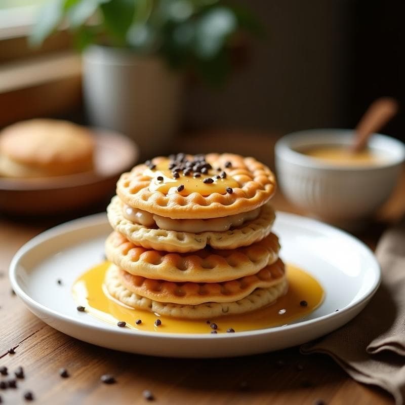 Hojaldres de Harina de Teff con Relleno de Crema de Cacahuete: Desayuno Sin Gluten y Energético