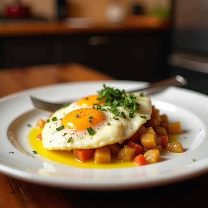 Huevos al Nido con Champiñones y Trufa: Receta Gourmet en Olla Lenta