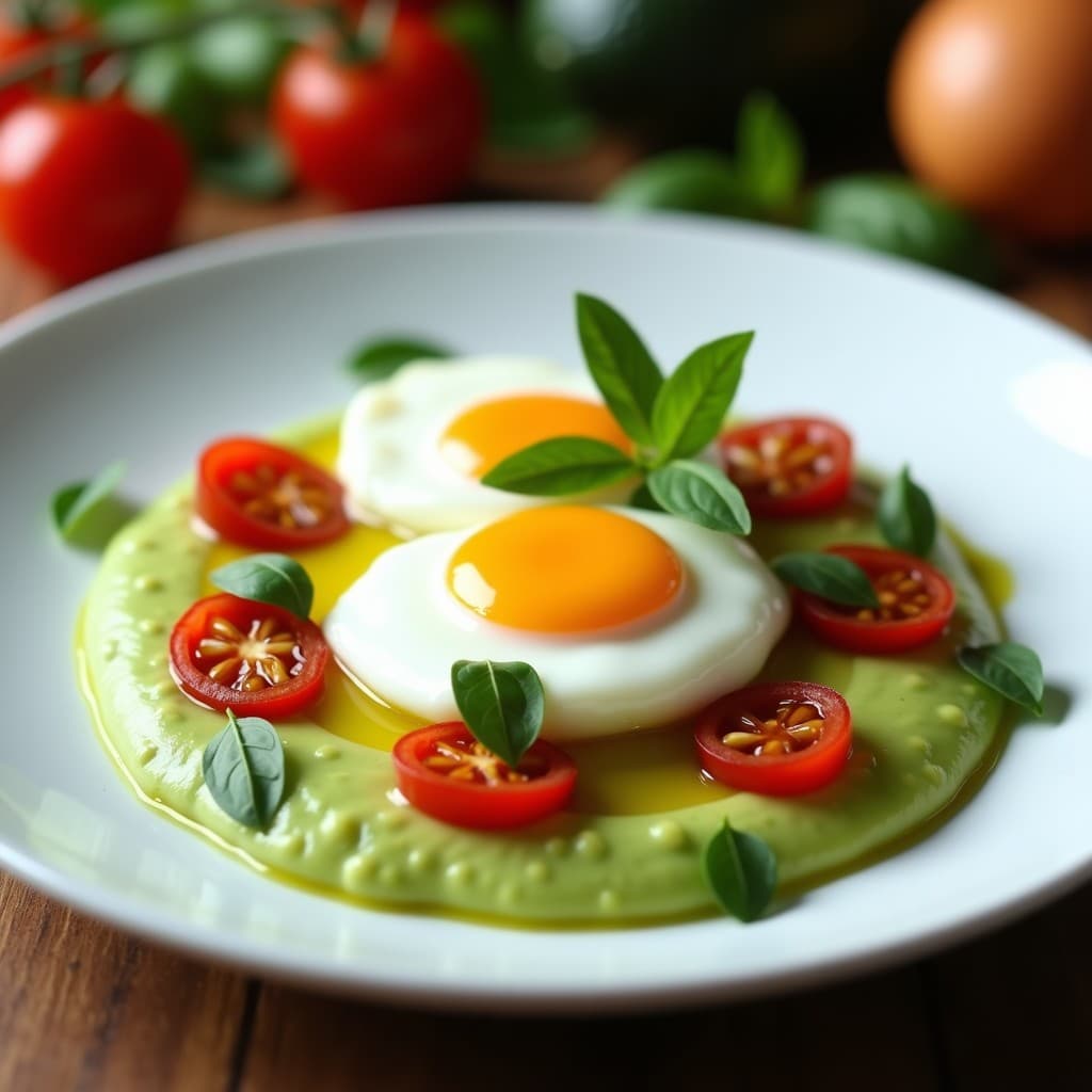 Huevos pochados sobre Puré de Aguacate y Tomates Secos: Receta Keto y Sin Gluten