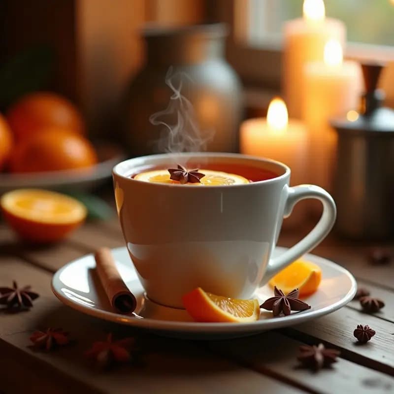 Infusión de Cáscara de Naranja y Canela con Toque de Vino Tinto: Bebida Española Navideña