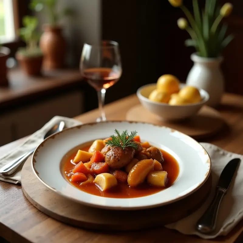 Judiones de la Granja con Morcilla de Burgos: Guiso de Invierno en Olla Lenta