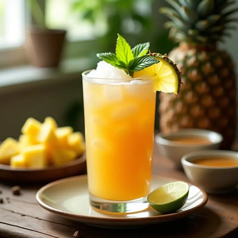 Jugo de Noni y Piña con Miel de Agave: Bebida Hawaiana Energética y Digestiva