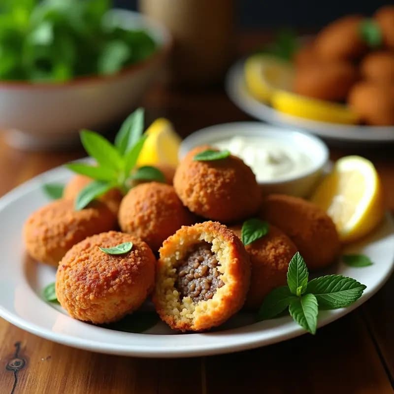 Kibbeh de Cordero y Bulgur: Croquetas Libanesas Crujientes en Airfryer