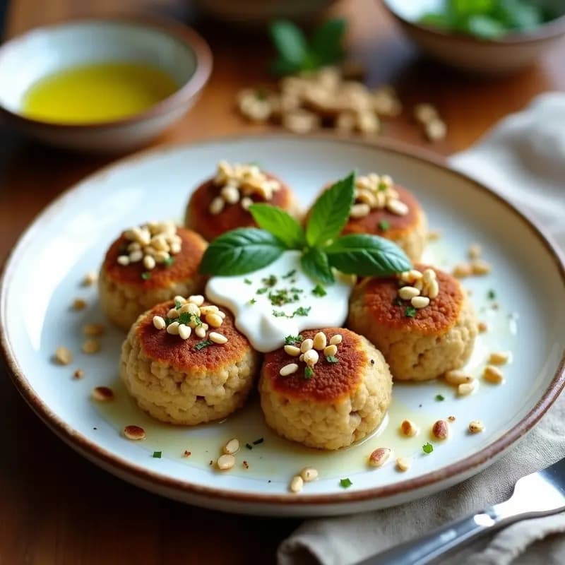 Kibbeh de Cordero y Trigo con Yogur y Aceite de Oliva: Receta Libanes en Olla Rápida
