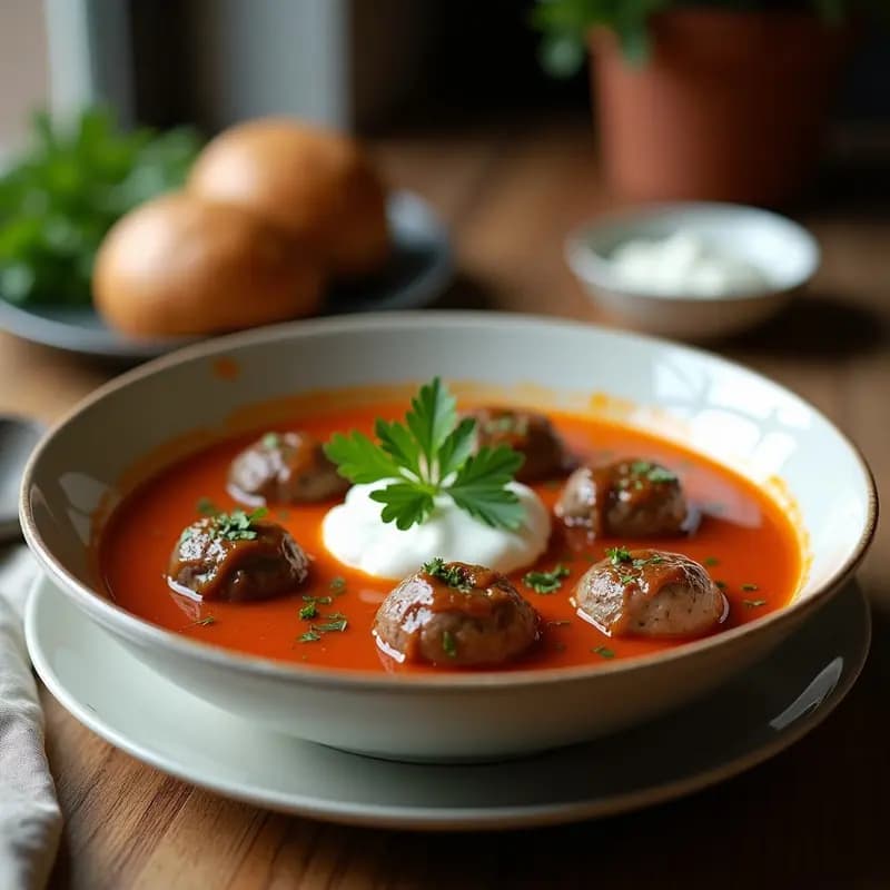 Kibbeh Nahriyeh: Sopa de Albóndigas de Cordero y Bulghur con Yogur Ácido