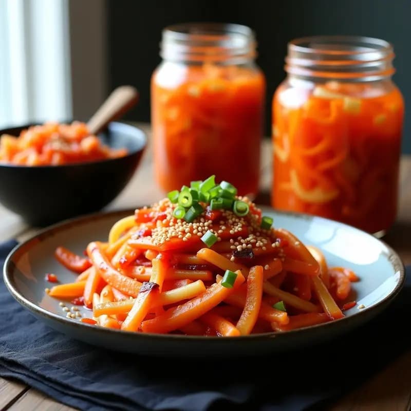 Kimchi Coreano con Col Fermentada y Rábanos: Receta Probiótica y Picante en 48 Horas