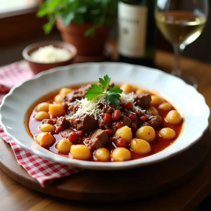 Kindli Goulash: Receta Suiza de Carne en Salsa con Ñoquis de Patata