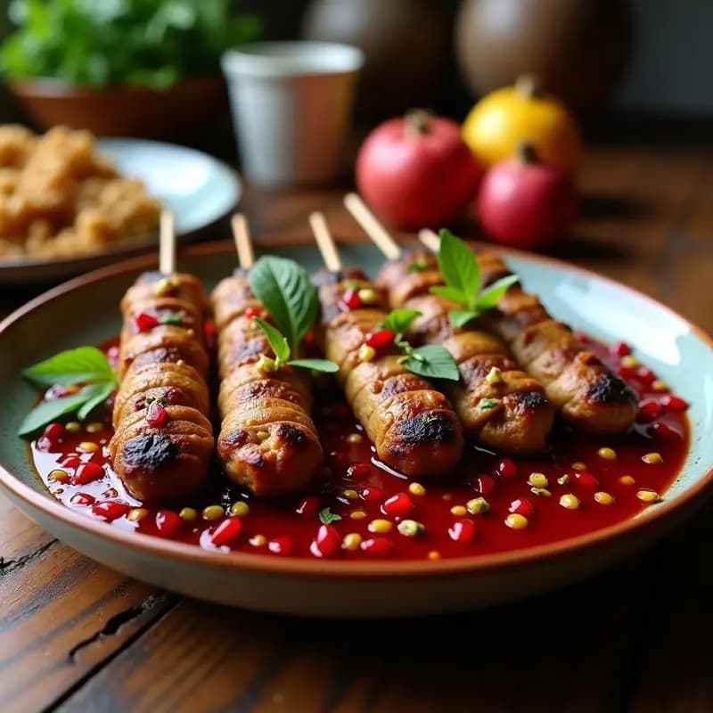 Kofta de Cordero con Especias Persas y Salsa de Granada: Receta Iraní en Grill