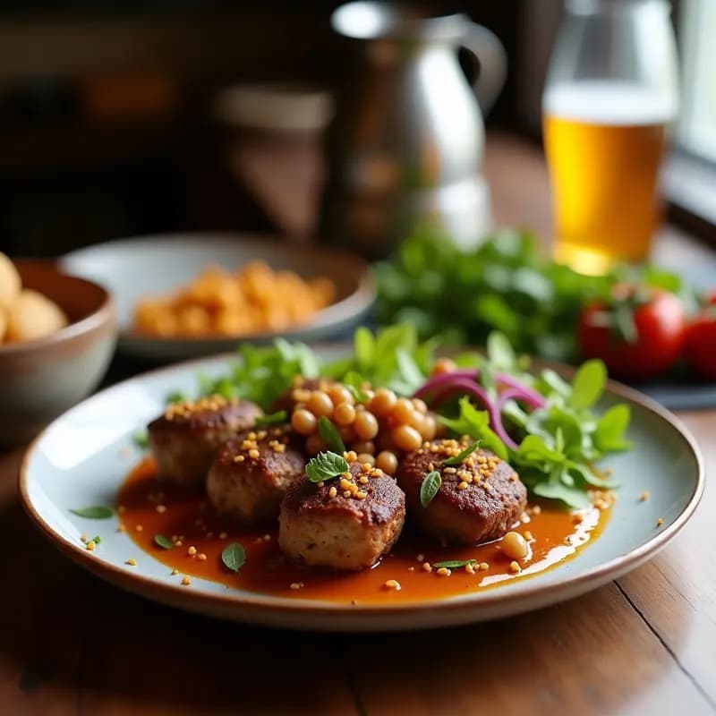 Kofta de Cordero con Salsa de Tahini y Granadas: Receta libanesa en Brochetas para Barbacoa