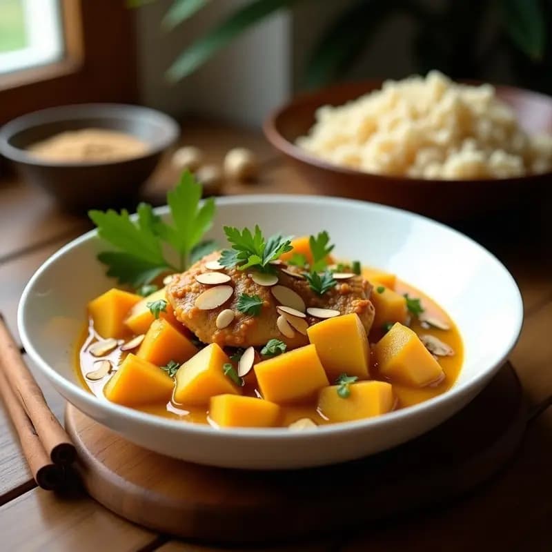 Korma de Pollo y Calabaza: Receta India en Olla Exprés con Aromas Especiados