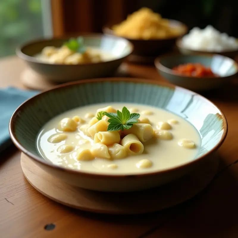 Laksa Malasia con Leche de Coco y Brotes de Bambú: Receta de Fideos Picantes en Olla Rápida