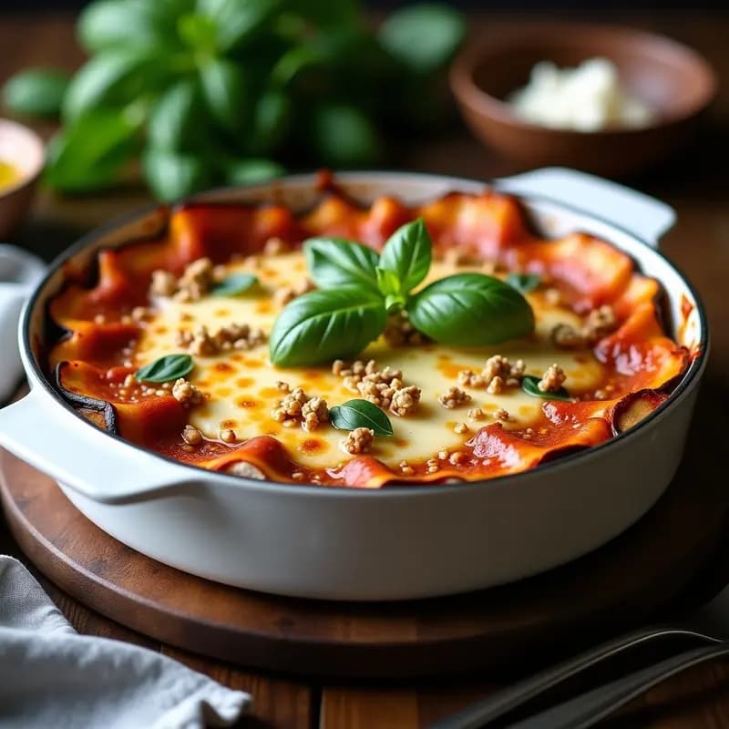 Lassagna de Berenjena y Lentejas Corail: Receta Vegetariana Sin Gluten en Horno