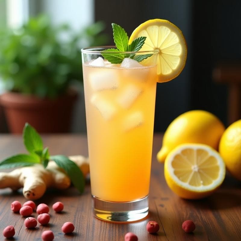 Limonada de Jengibre y Pimienta Rosa con Miel de Agave: Bebida Detox y Energética en 5 Minutos