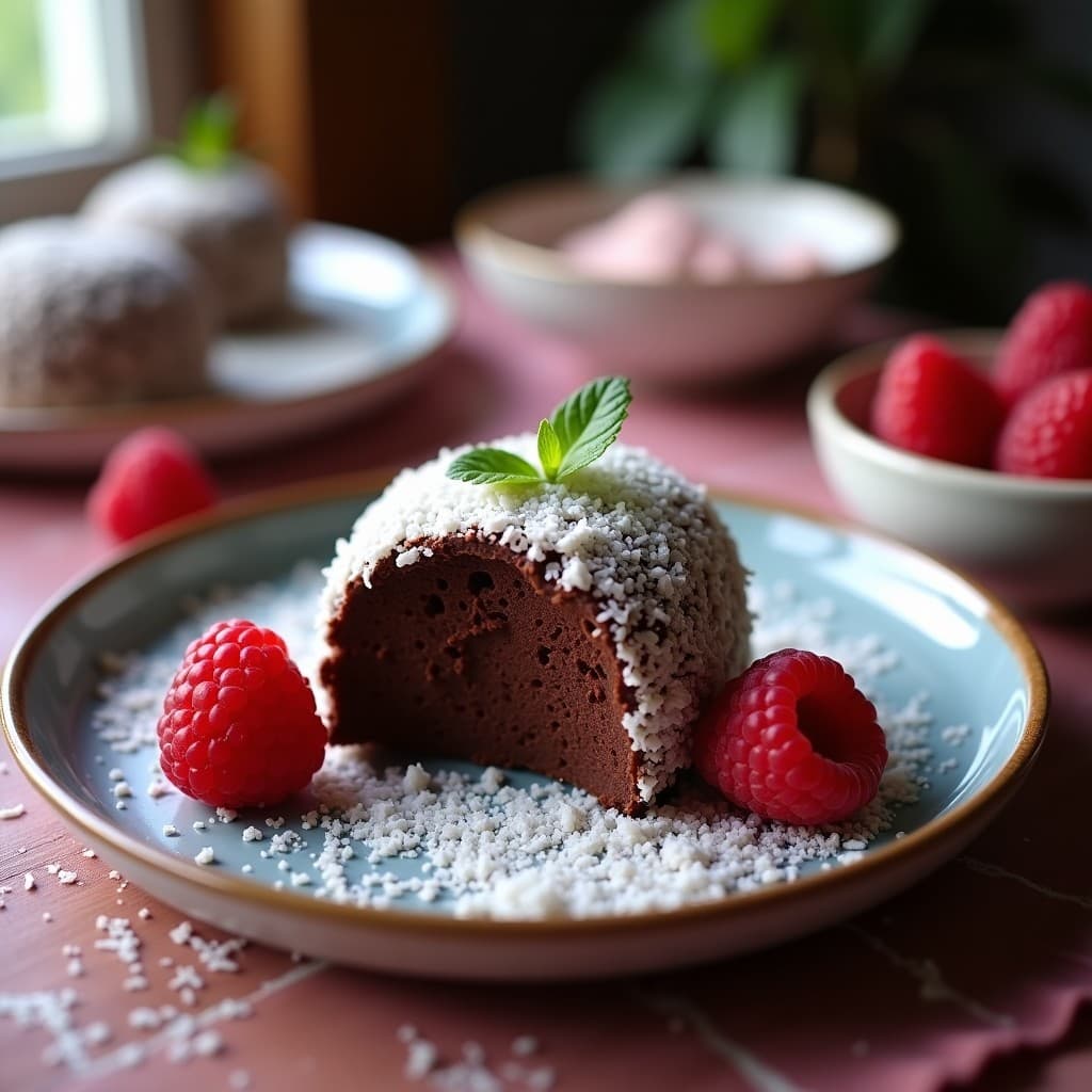 Magnum Casero de Chocolate y Frambuesa con Cobertura de Coco: Postre Vegano Sin Azúcar
