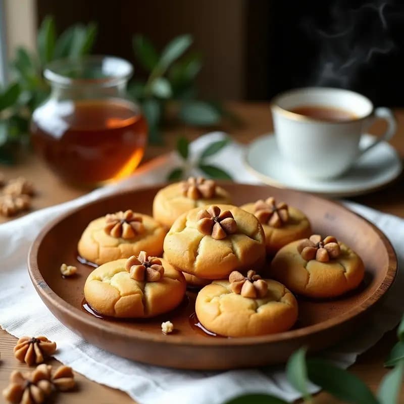 Melomakarona: Galletas Griegas Navideñas con Miel y Nueces Sin Azúcar