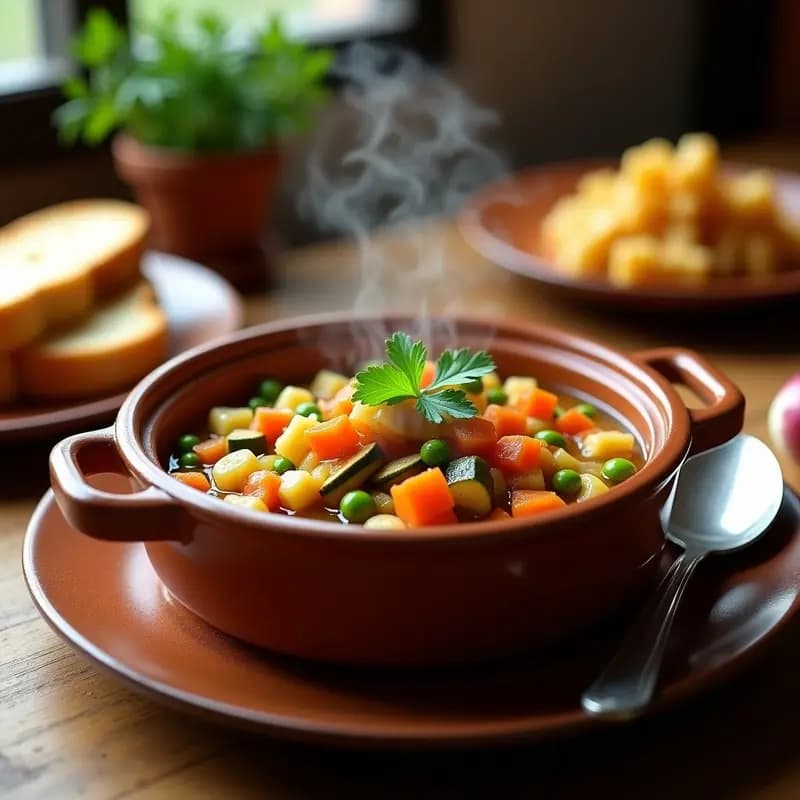 Menestra de Verduras con Jamón Cocido: Receta de Mudanza Vasca en Olla