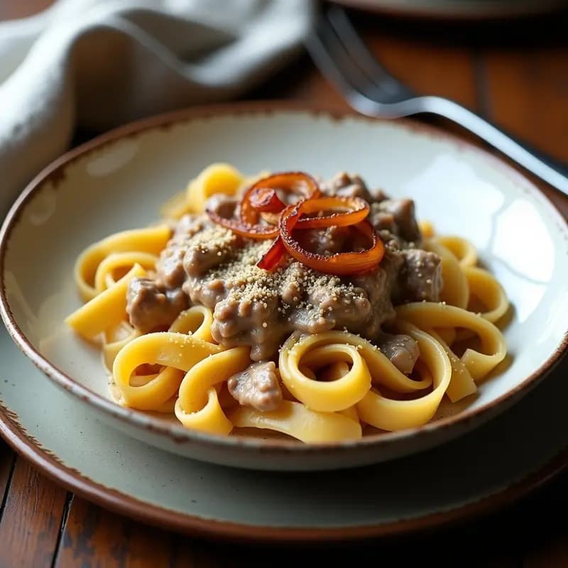 Mine stra Pasta Sueca de Carne y Salsa Crema: Receta Casera con Especias Dulces
