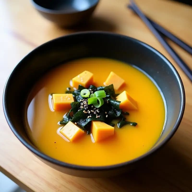 Miso Soup con Calabaza y Algas Wakame: Receta Japonesa Depurativa en 10 Minutos