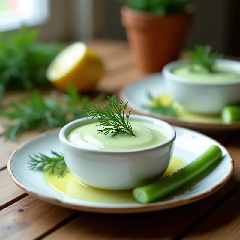Mousse de Gurke y Yogur Griego con Eneldo: Aperitivo Alemán Keto en 5 Minutos