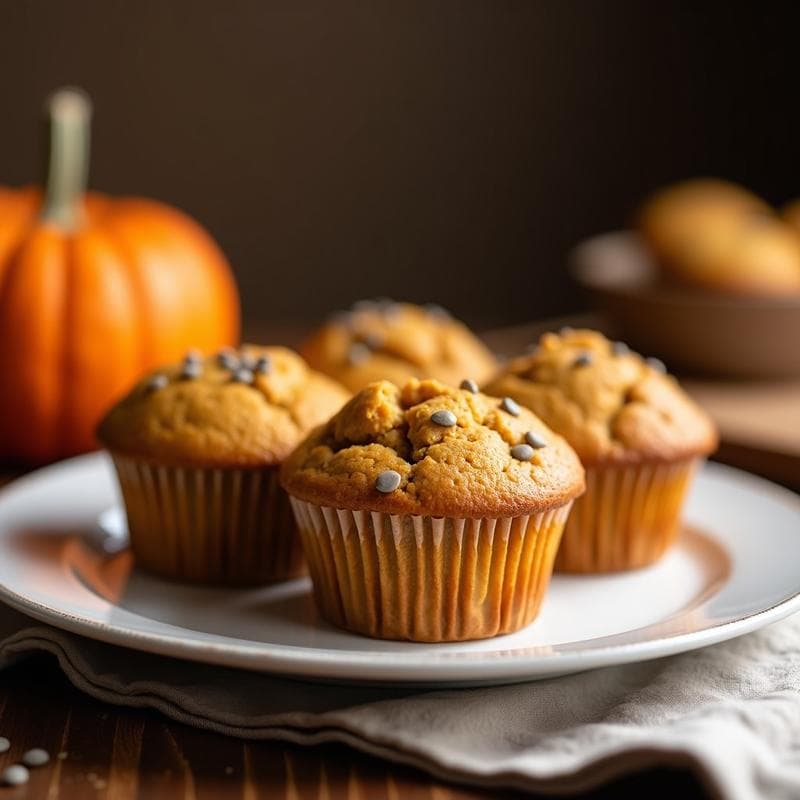 Muffins de Calabaza y Semillas de Cáñamo: Desayuno Vegano y Alto en Omega-3