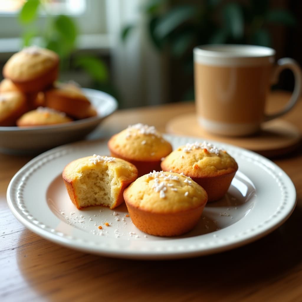 Muffins de Harina de Coco y Pulpa de Noni: Desayuno Hawiano Sin Gluten