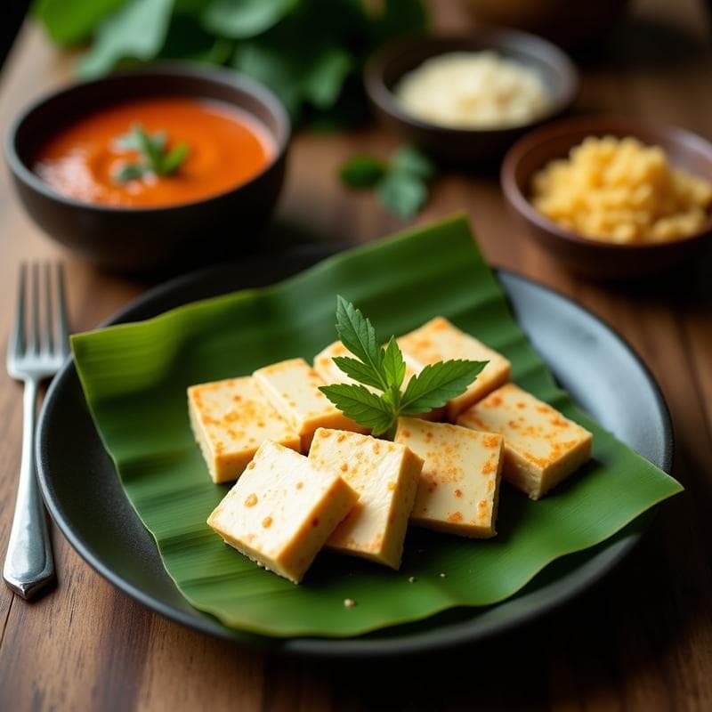 Otak-Otak Vegano de Tofu y Leche de Coco: Receta Malasia en Hoja de Plátano
