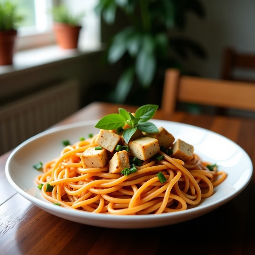 Pad Thai de Calabacín con Tofu y Cacahuetes: Receta Tailandesa Vegana y Sin Gluten