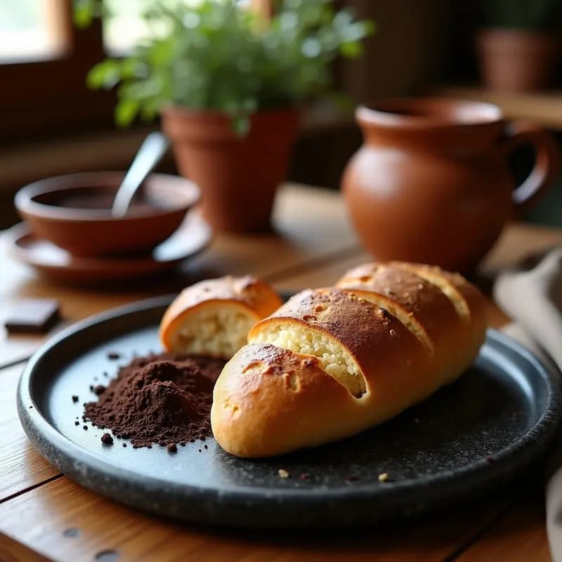 Pan con Chocolate a la Piedra: Desayuno Tradicional Catalán con Pan Recien Hecho