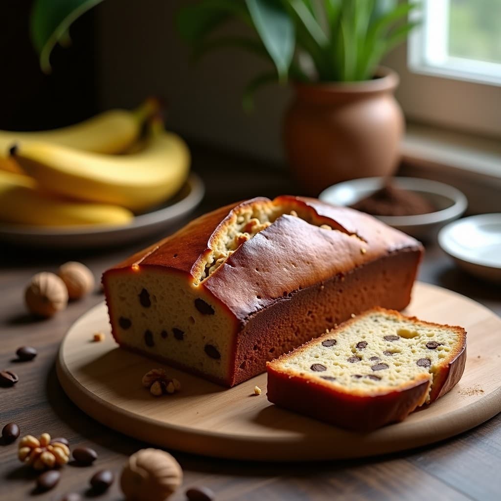 Pan de Plátano y Café: Receta Sin Harina Alta en Fibra y Energía