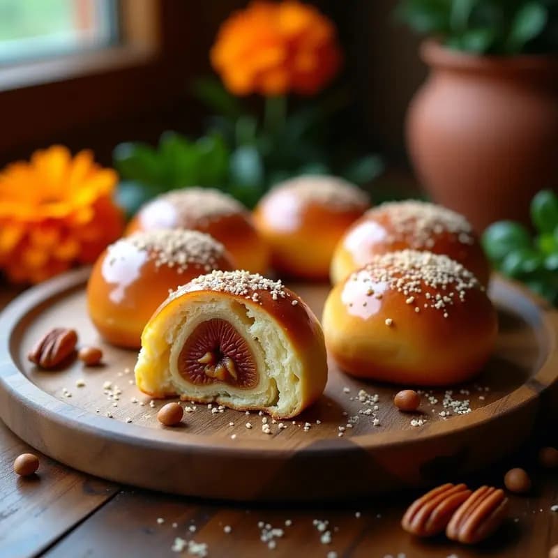 Pan de Muerto Vegano: Receta Mexicana de Pan Dulce con Higos y Nuez