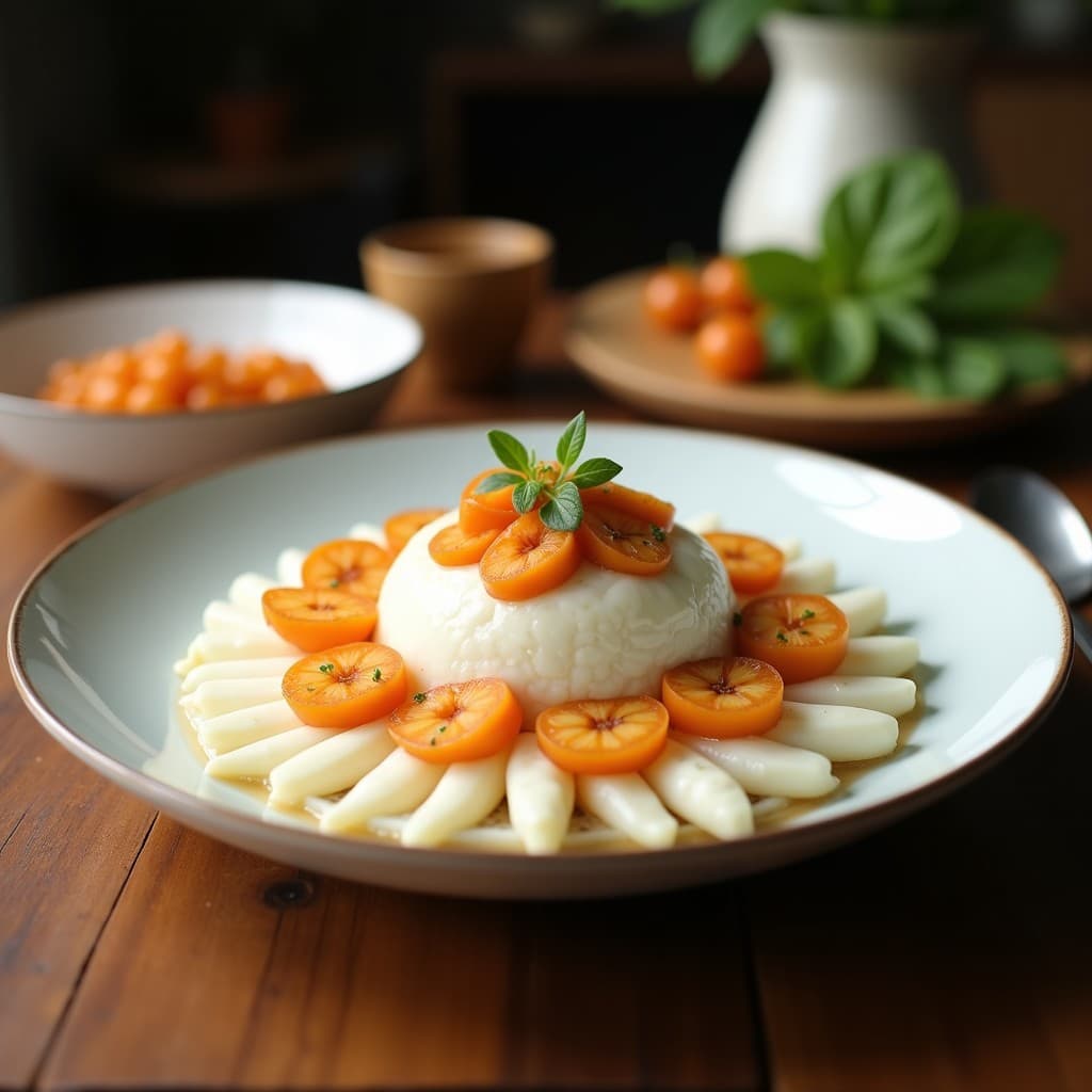 Pana Cotta de Agua de Coco y Pulpa de Saba con Salsa de Frambuesas: Postre Filipino Vegano